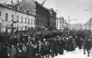 A rally in Teatralny Proezd, Moscow,  March 1917. Sputnik