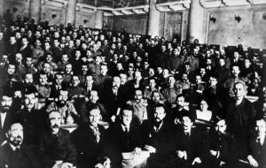 Delegates of the 1st All Russia Congress of Workers' and Soldiers' Soviets deputies, Petrograd , June-July of 1917. Sputnik